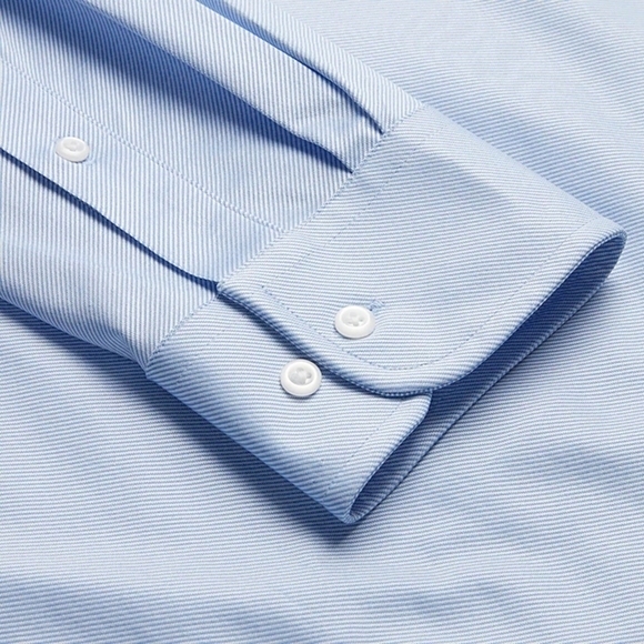 Jos. A. Bank Blue Dress Shirt Formal Cotton Blend Traveler 16 1/2 34/35 - Picture 4 of 4